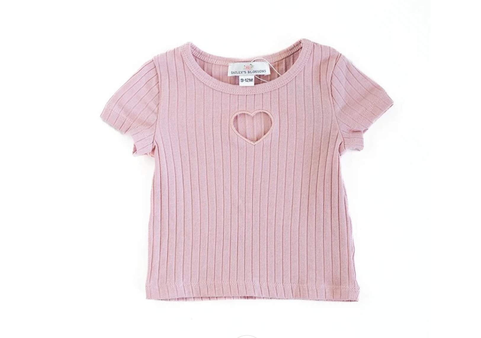 Suki Heart Cut Out Tee - Tickled Pink