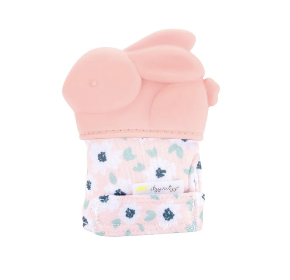 Itzy Mitt Silicone Teething Mitts- Bunny