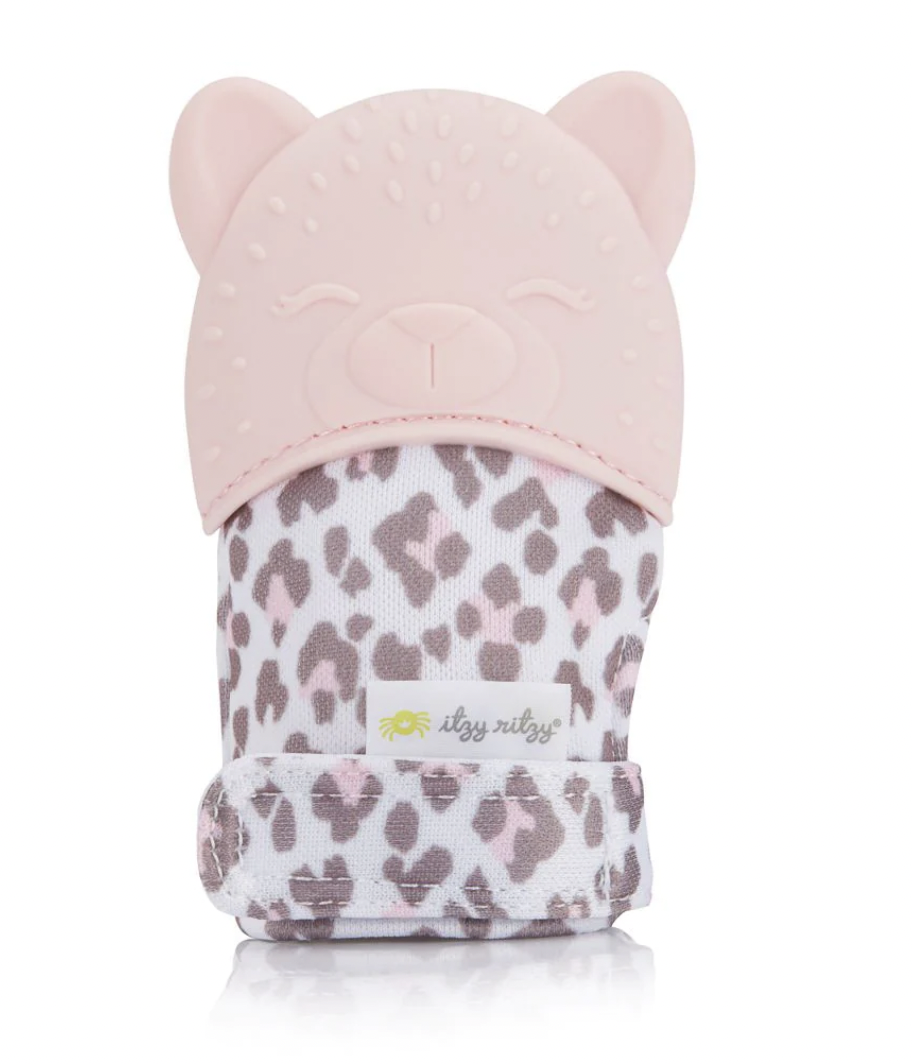 Itzy Mitt Silicone Teething Mitts- Leopard