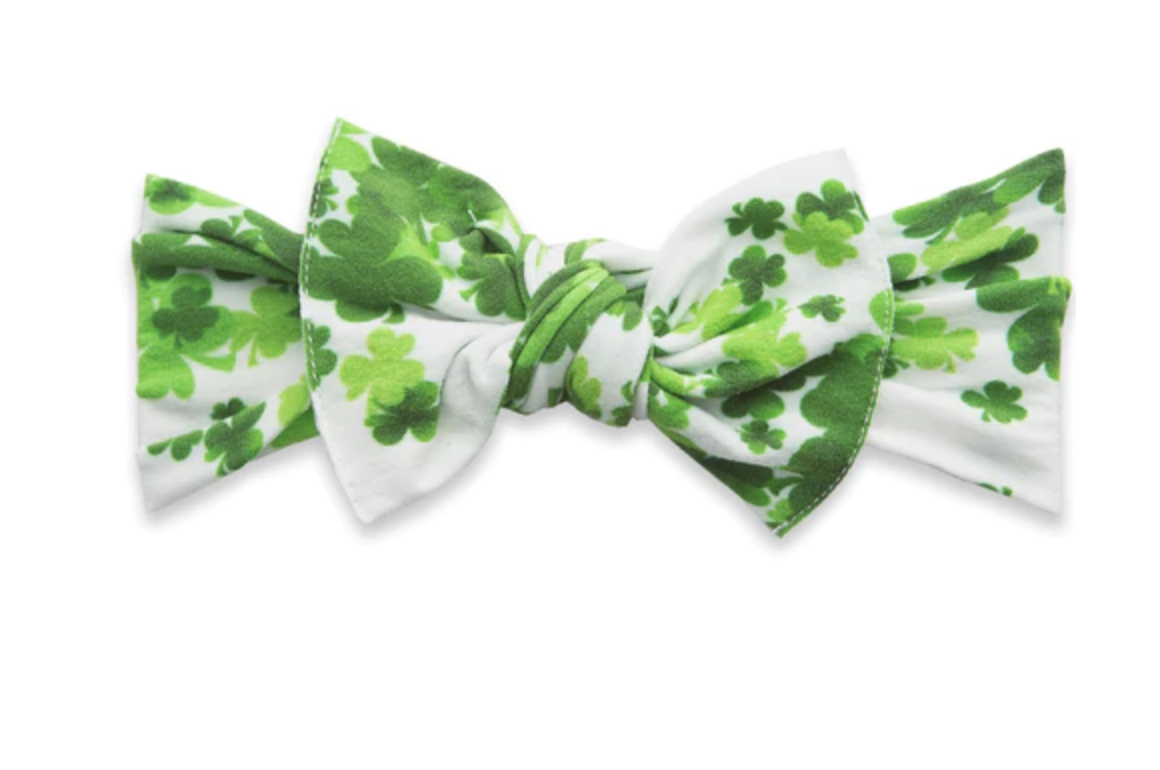 Baby Bling Printed Knot: Lucky Clover