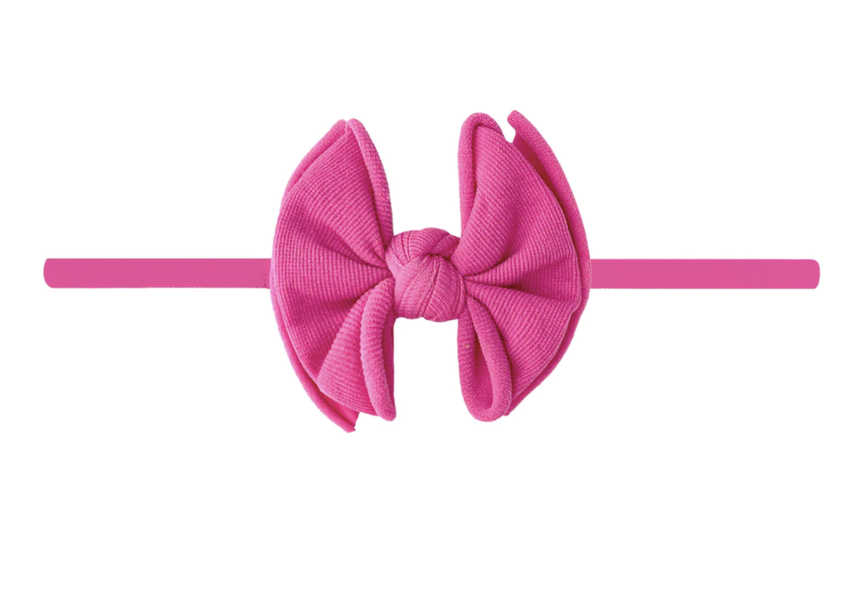 Fab Soft Nylon Skinny Headband Hot Pink