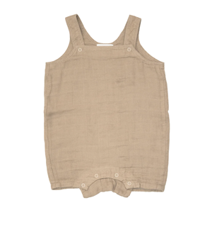 Solid Muslin Nougat Overall Shortie