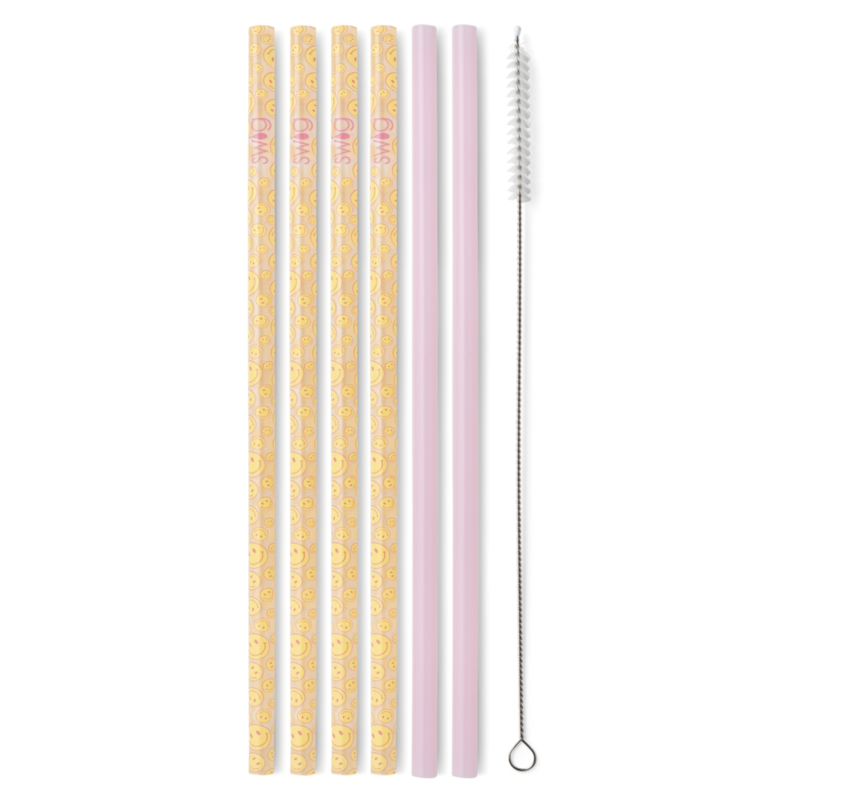 Swig Reusable Straw Set (Tall)- Oh Happy Day + Pink