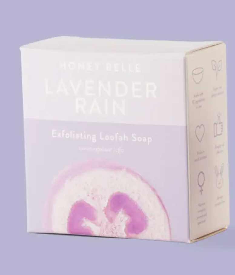 Exfoliating Loofah Soap- Lavender Rain