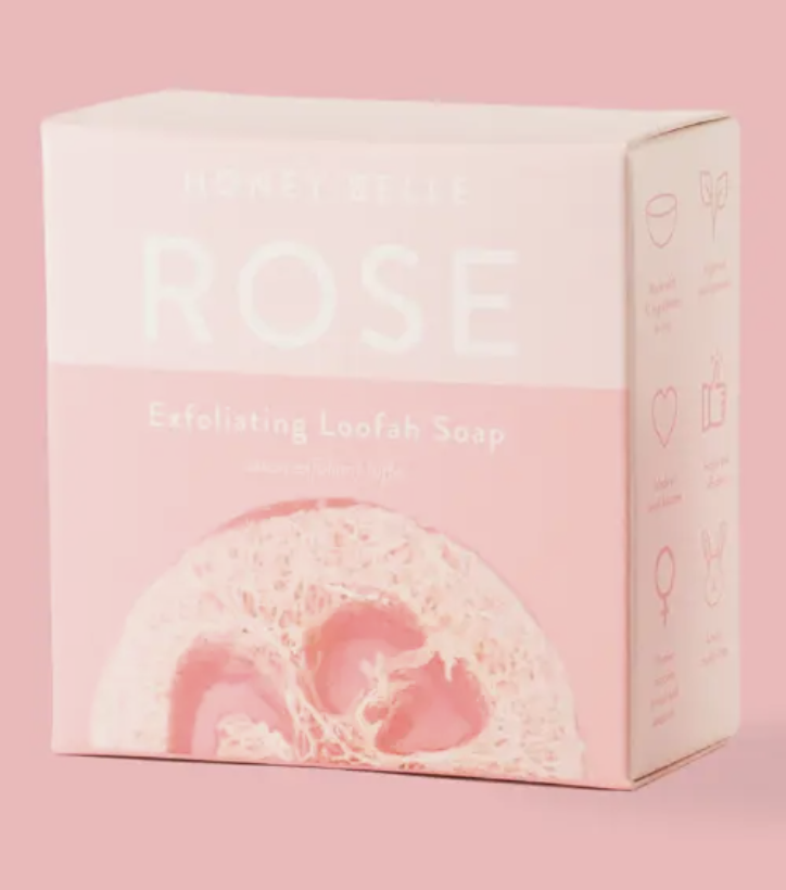 Exfoliating Loofah Soap- Rose