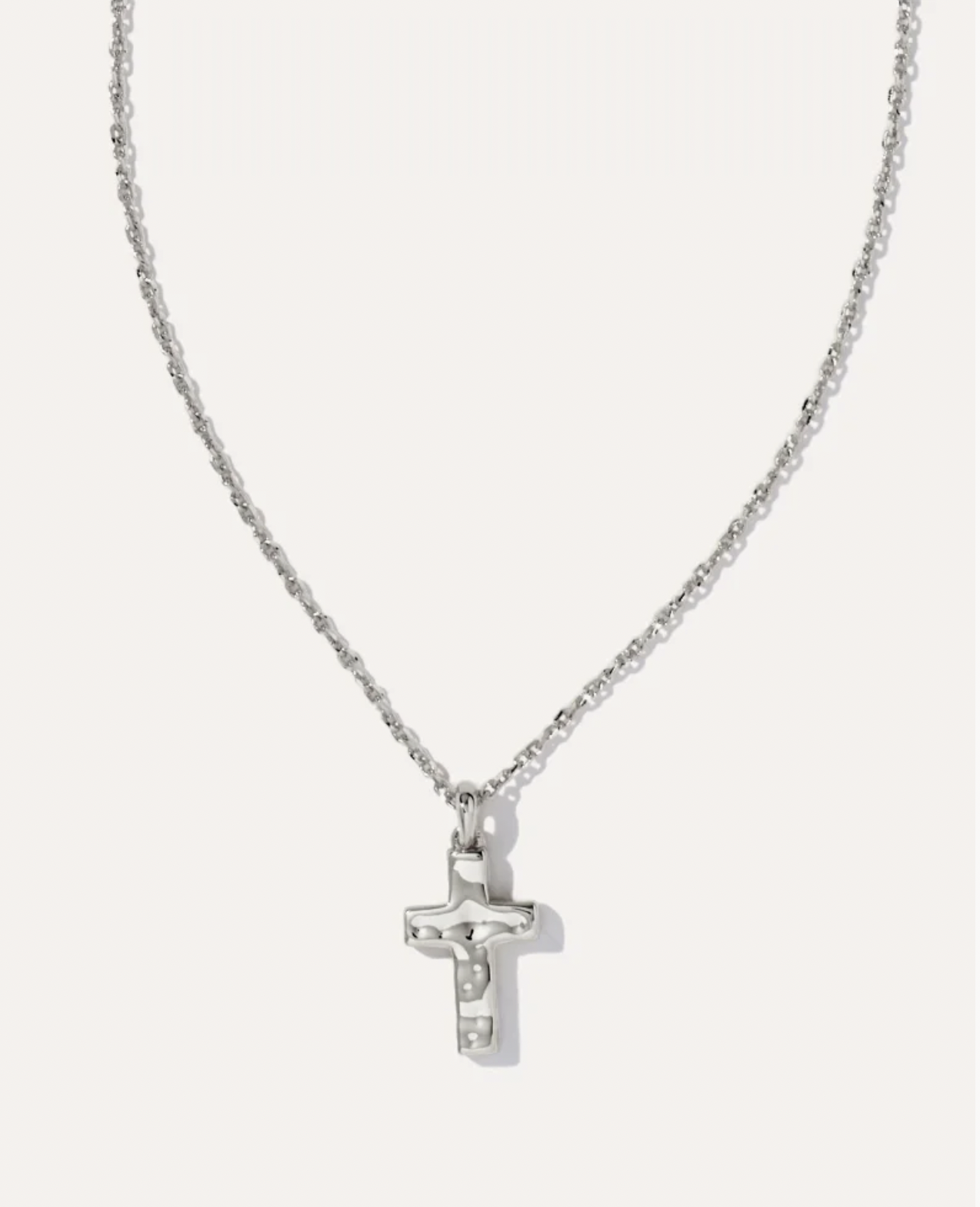 Kendra Scott Cross Pendant Necklace- Rhodium Metal