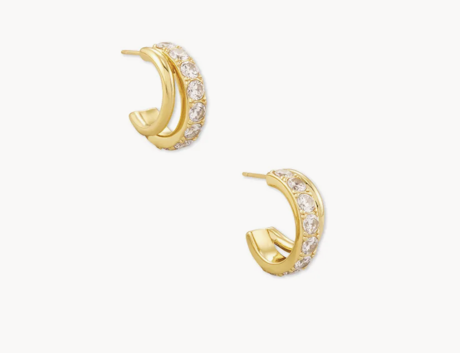 Livy Huggie Earrings Gold Metal