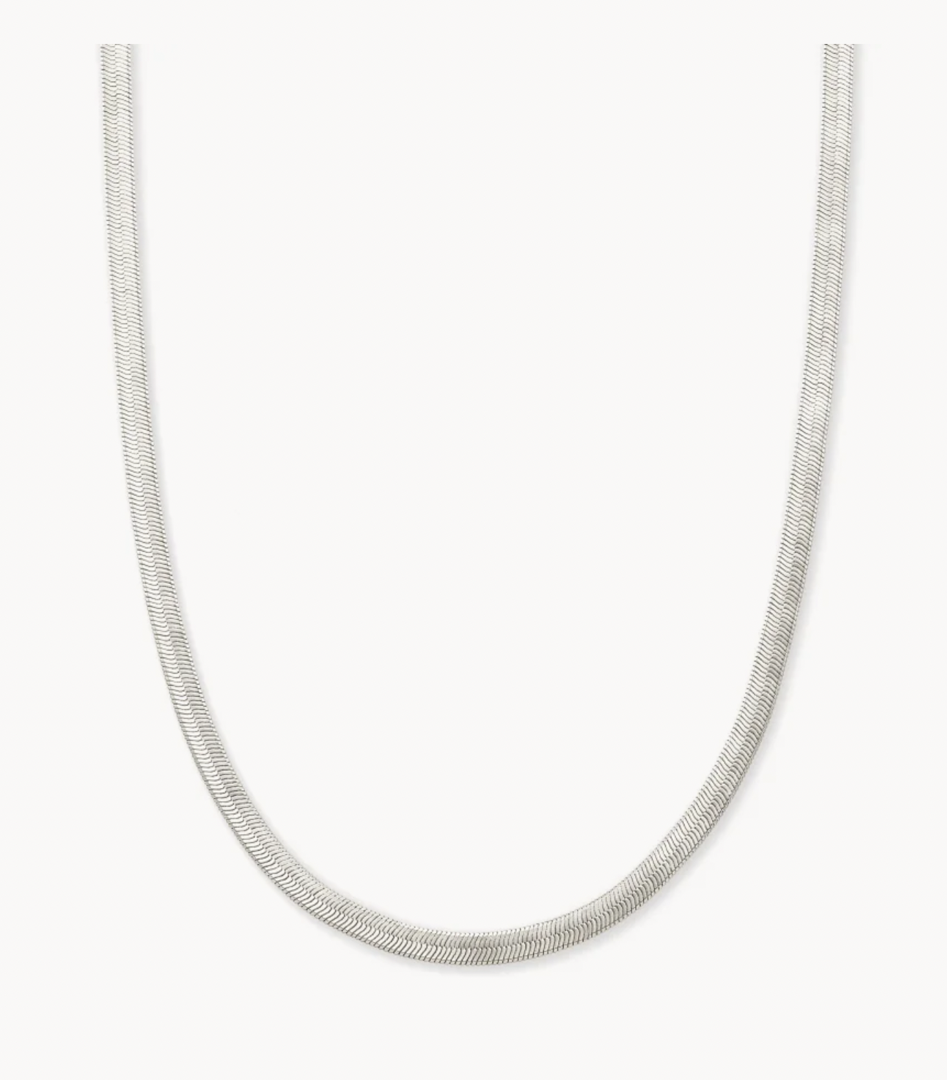 Kassie Chain Necklace Rhodium Metal