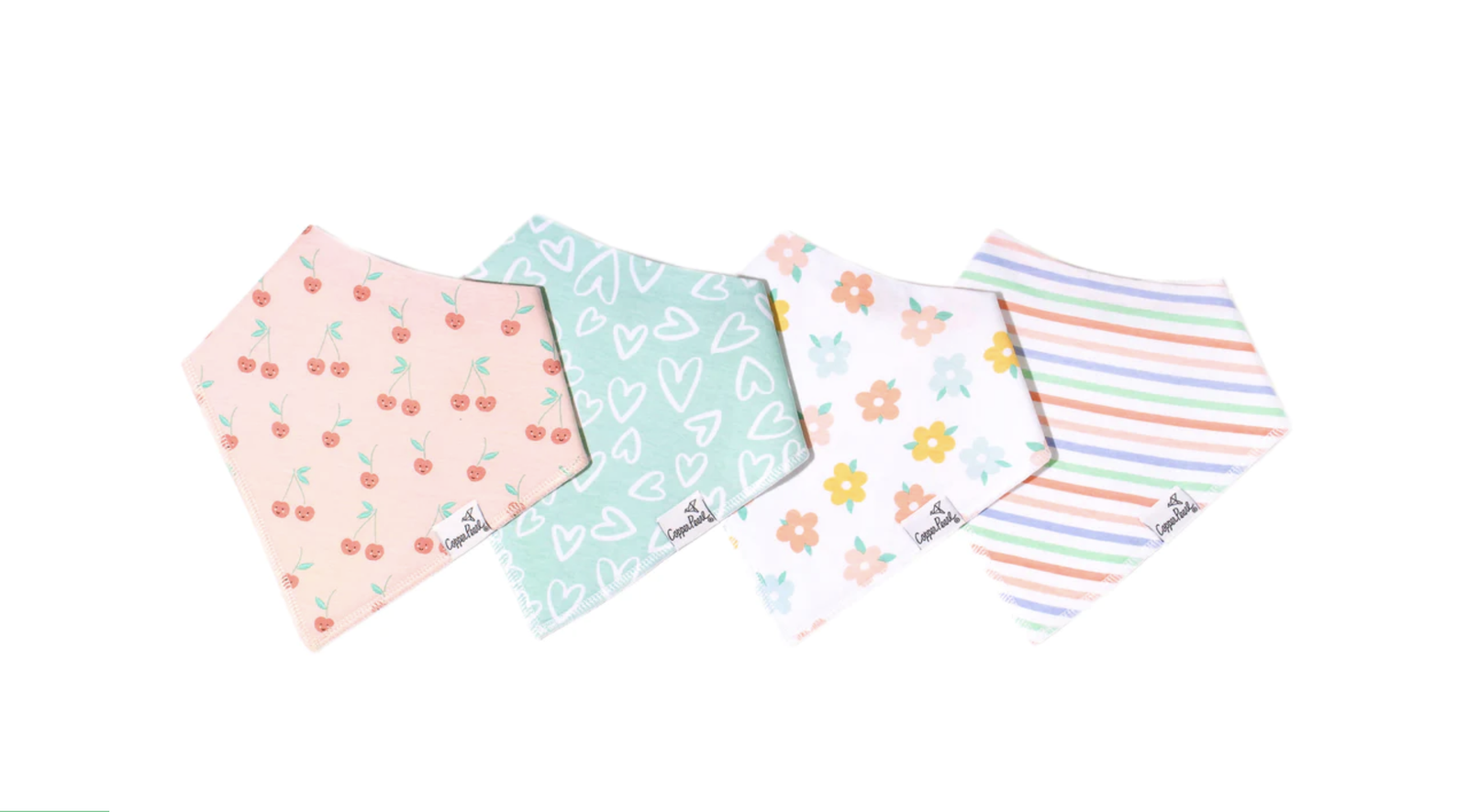 Cheery Copper Pearl Baby Bandana Bibs
