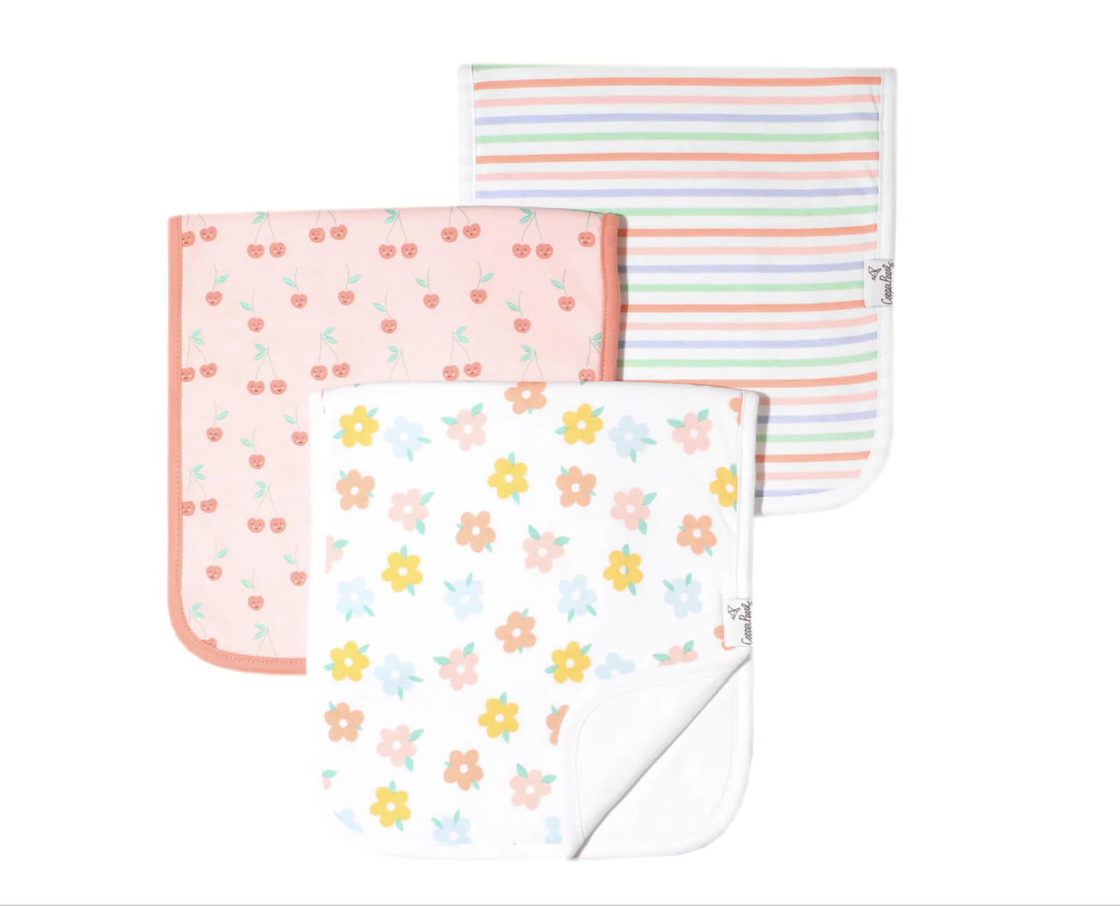 Cheery Copper Pearl Burp Cloth