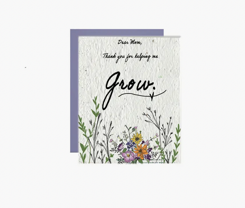 Wildflower Seed Paper Card- Green Mom Grow