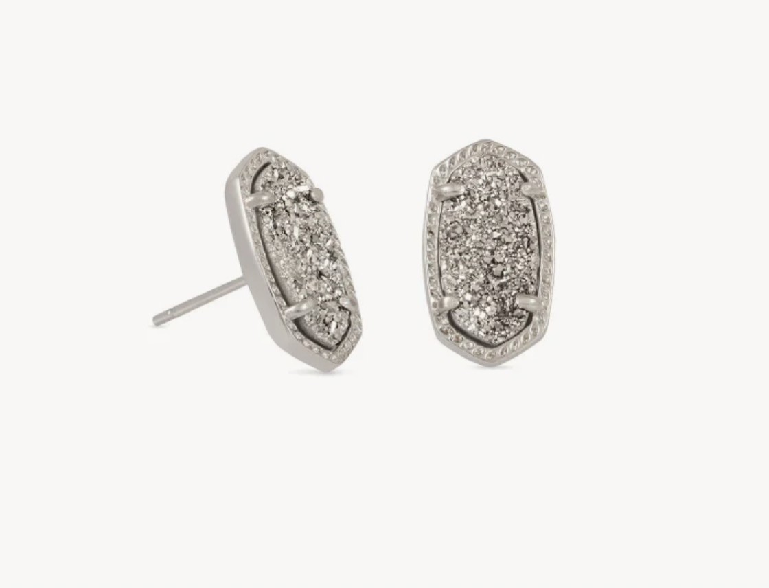 Kendra Scott Ellie Earring Rhod Platinum Drusy