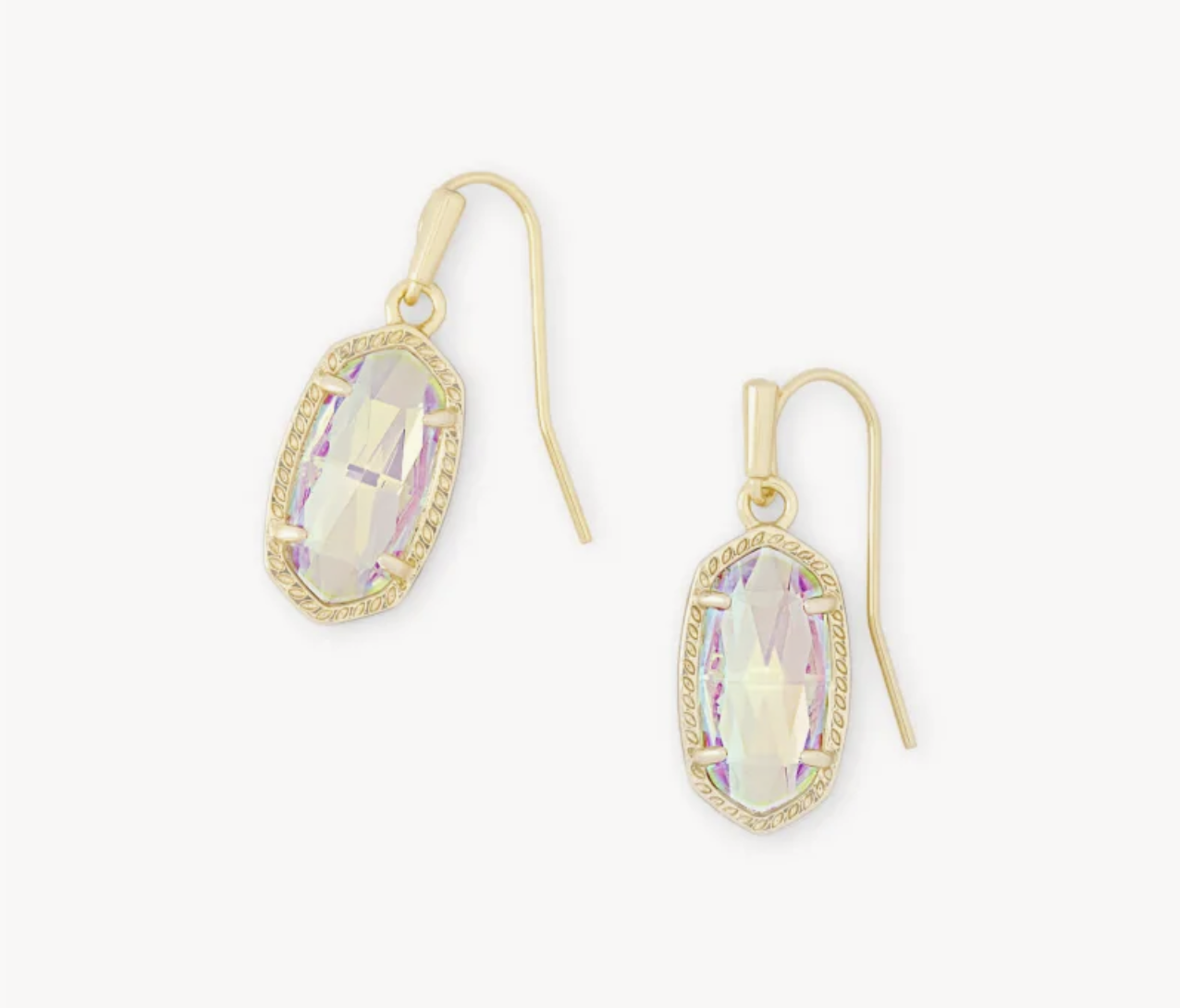 Lee Earring Gold Dichroic Glass