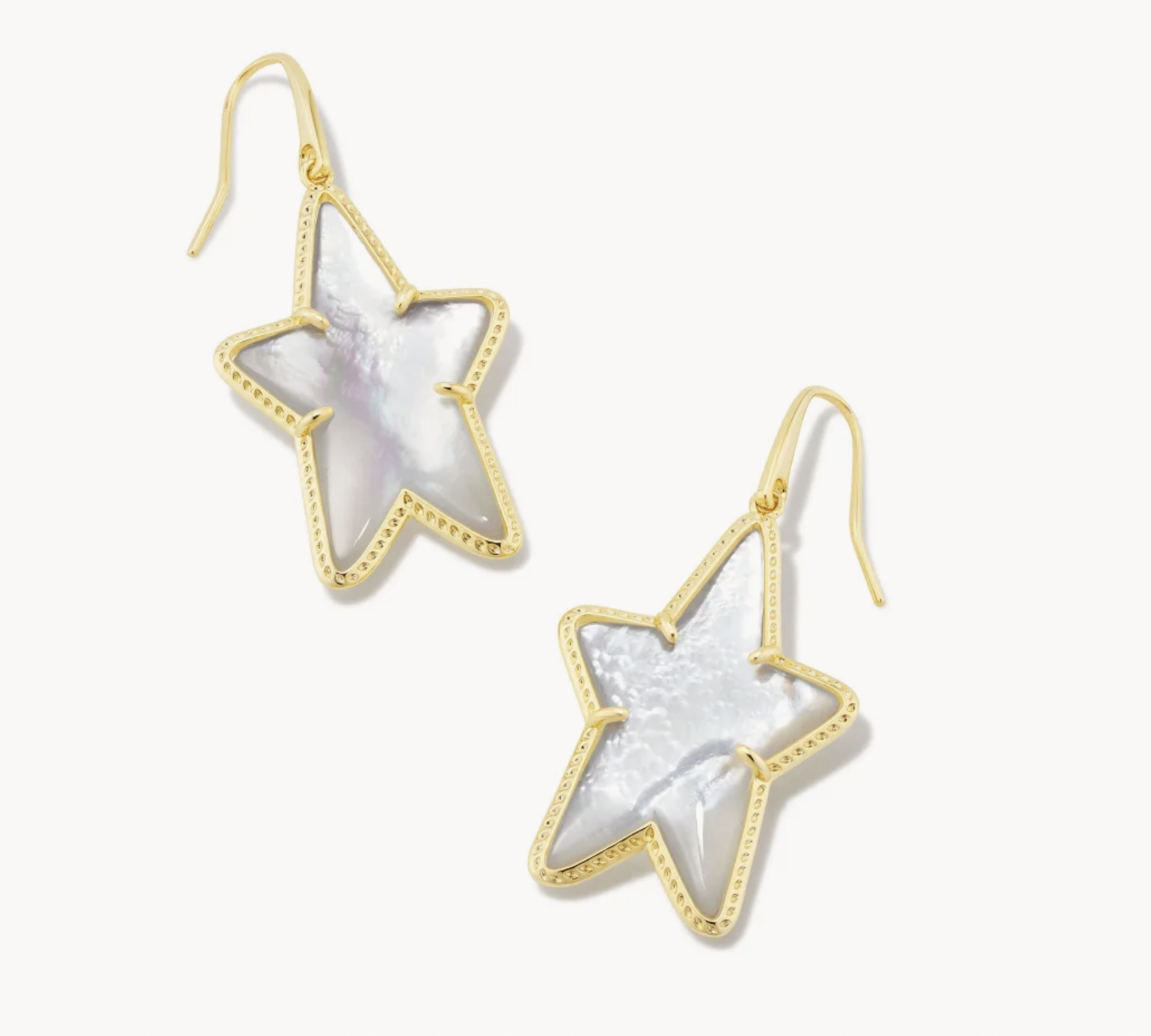 Ada Star Gold Ivory Illusion Earrings