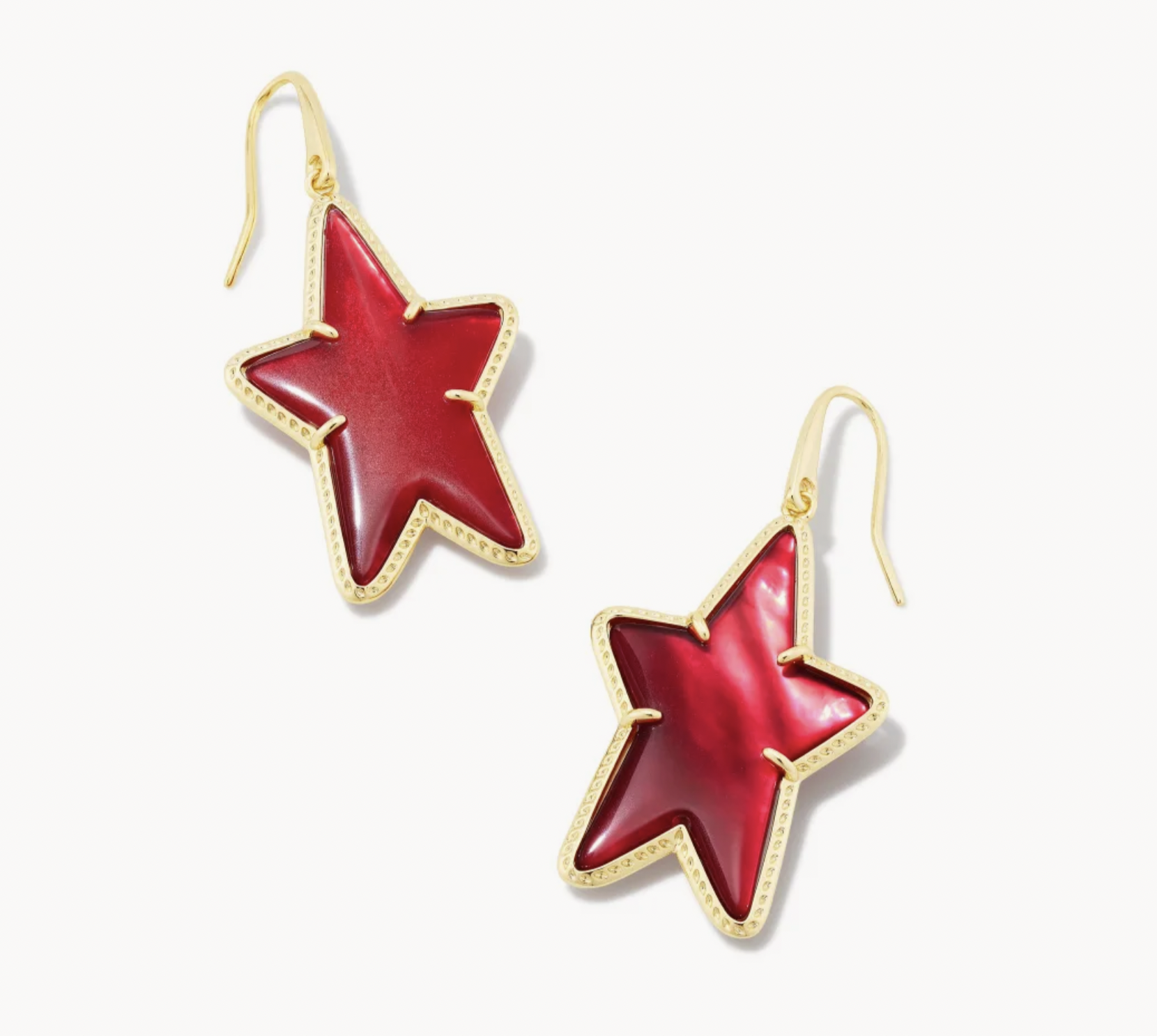 Ada Star Cranberry Illusion Earrings