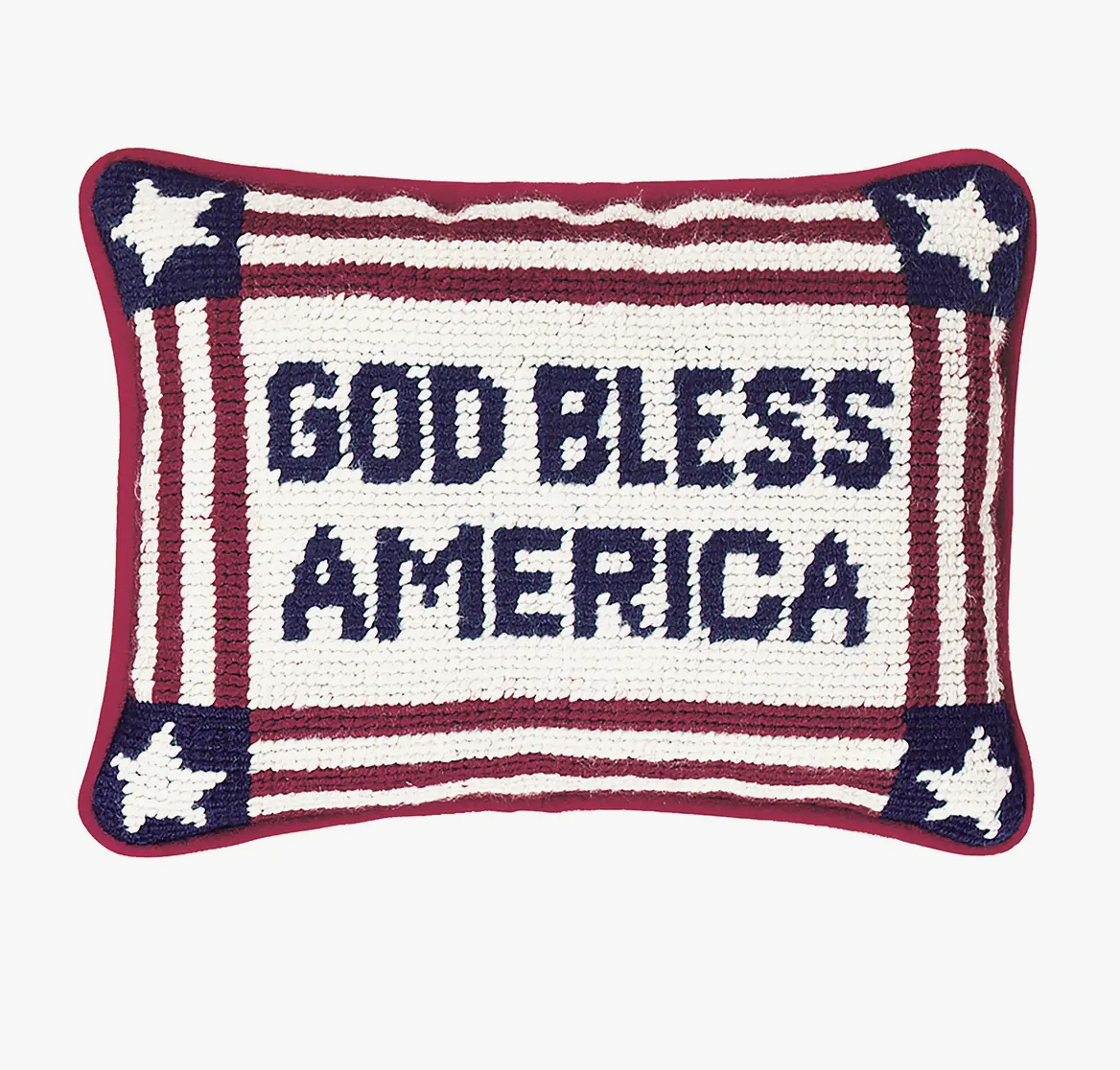 God Bless America Patriotic 4th of July Throw Pillow