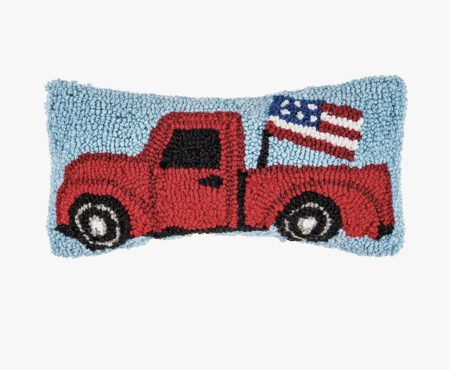 Americana Red Truck Patriotic 4th of July Throw Pillow