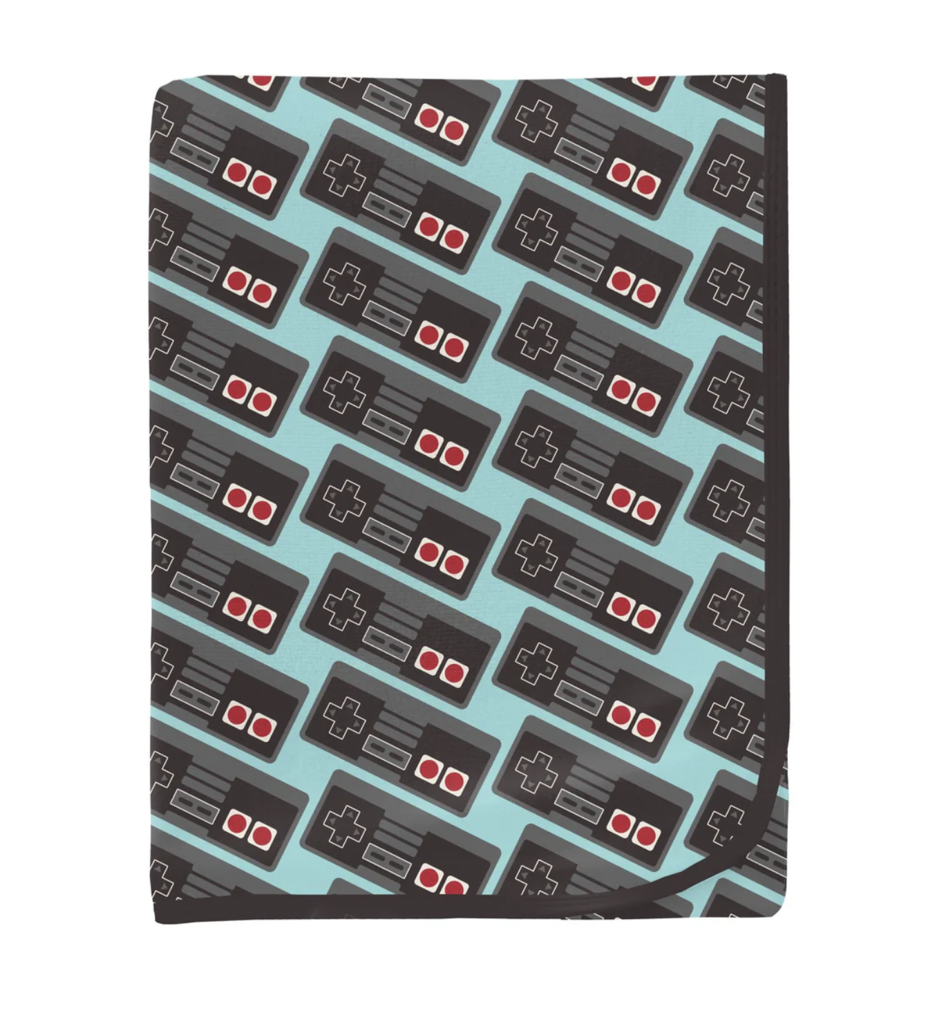 Kickee Summer Sky Retro Game Controller Swaddle Blanket