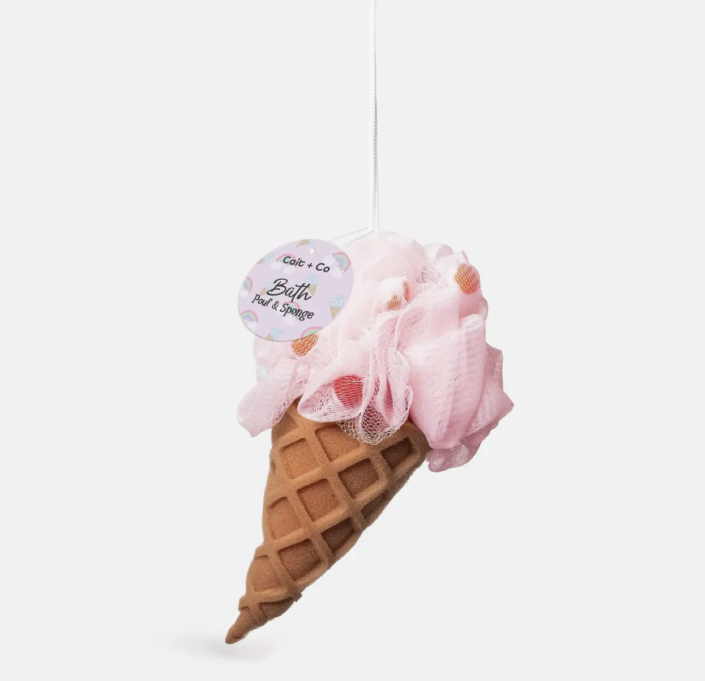 Ice Cream Forever Young Bath Pouf & Sponge-Pink