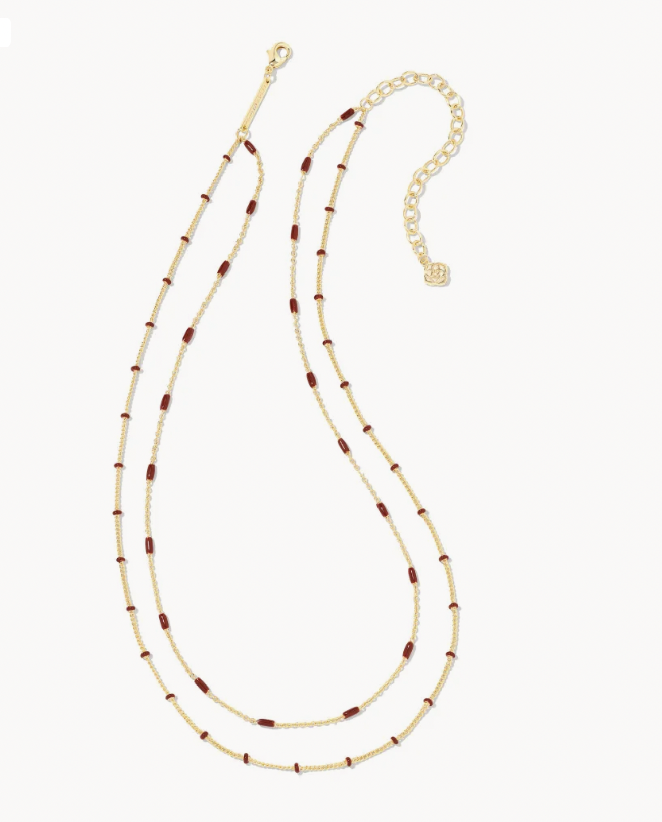 Dottie Multi Strand Burgundy Gold Necklace Kendra Scott