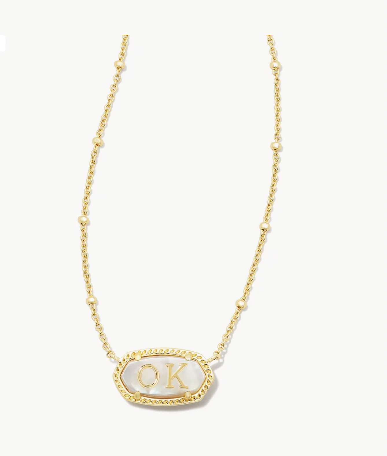 Elisa Ivory Gold Oklahoma Necklace