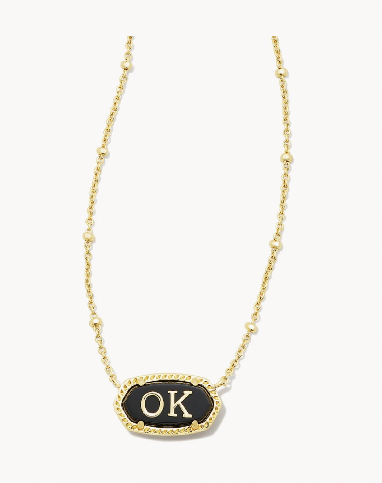Elisa Black Gold Oklahoma Necklace