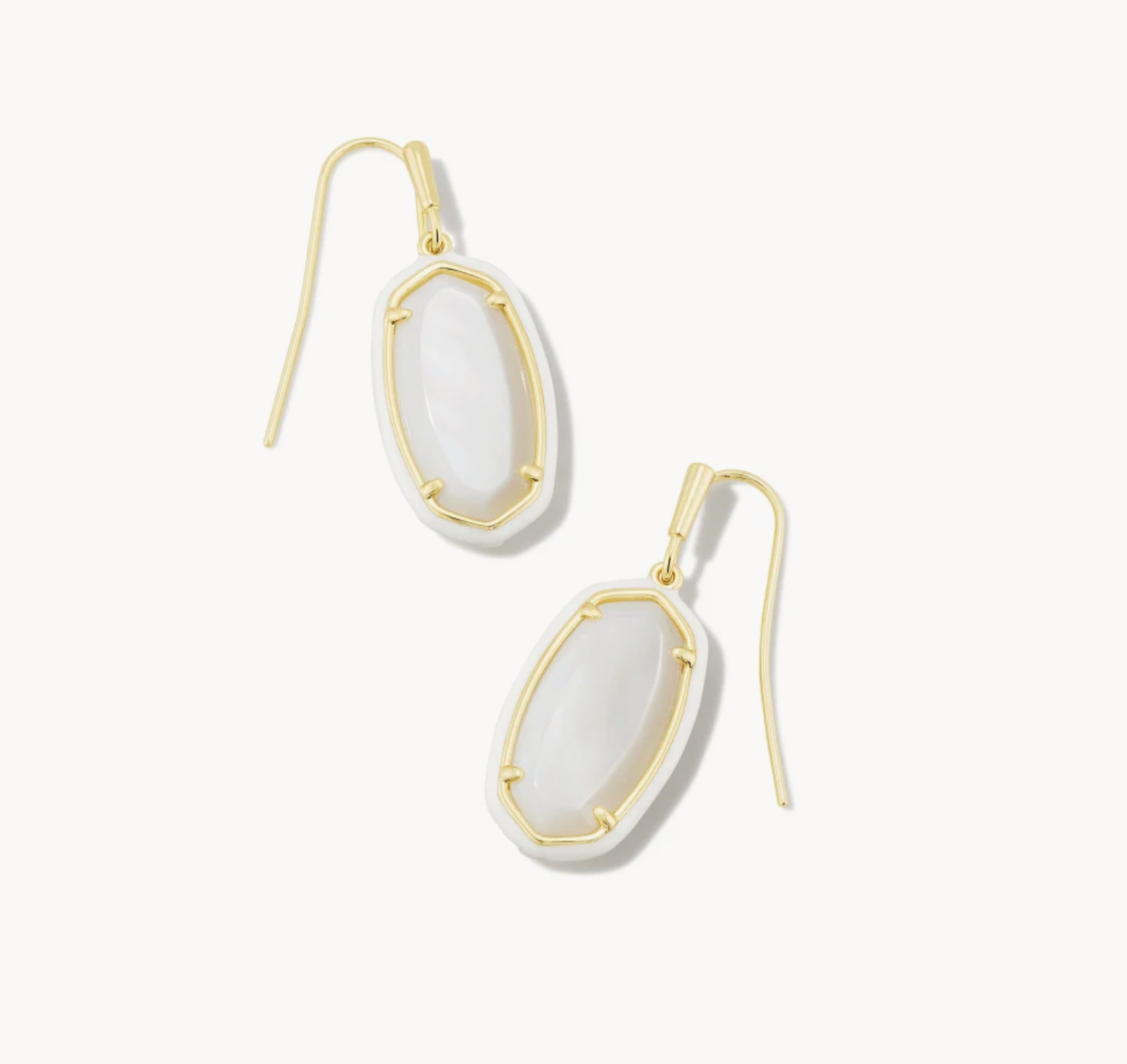 Dani White Gold Drop Earrings