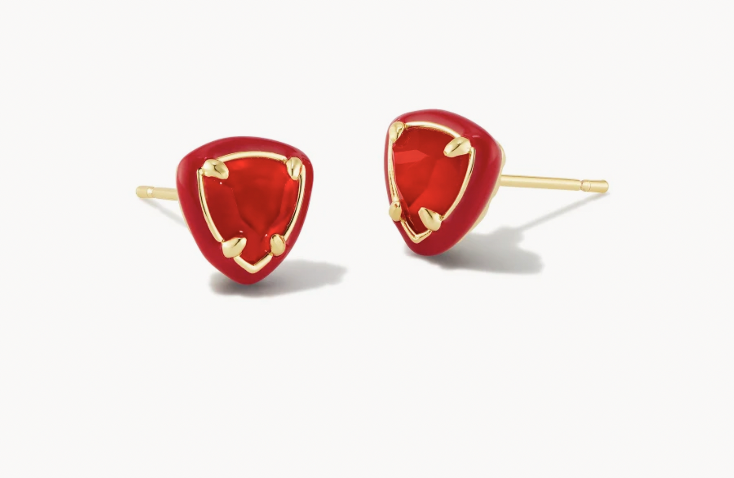 Arden Red Gold Stud Earrings