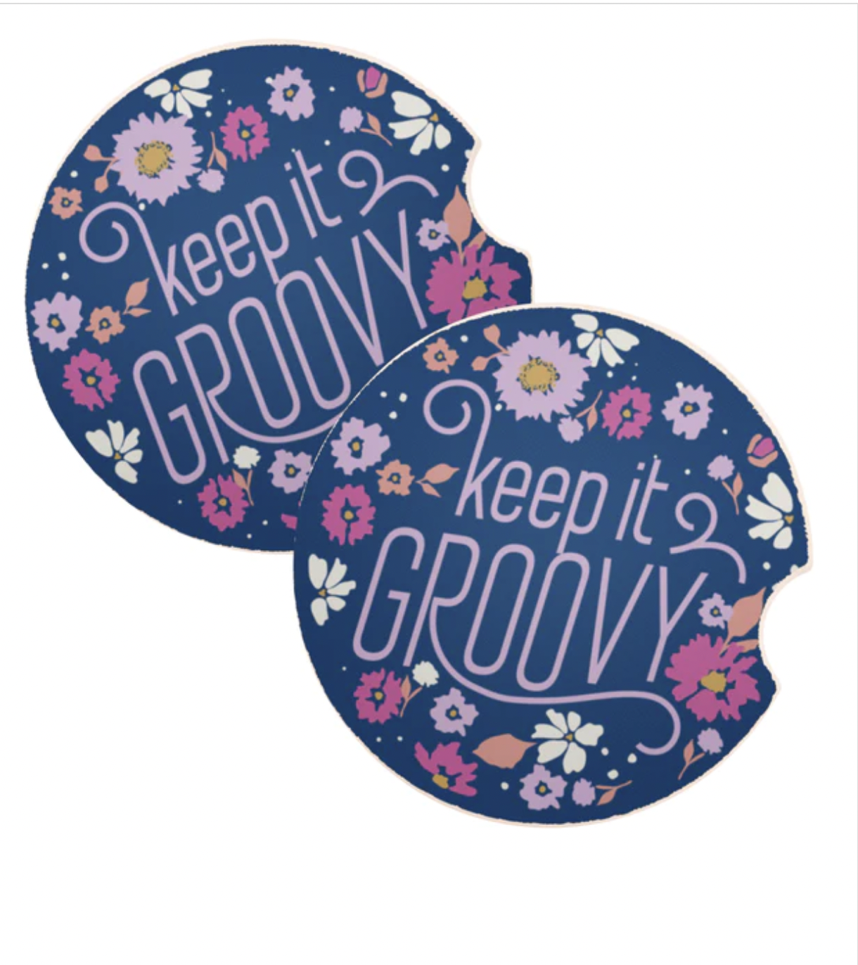 "Keep It Groovy" Car Coaster's