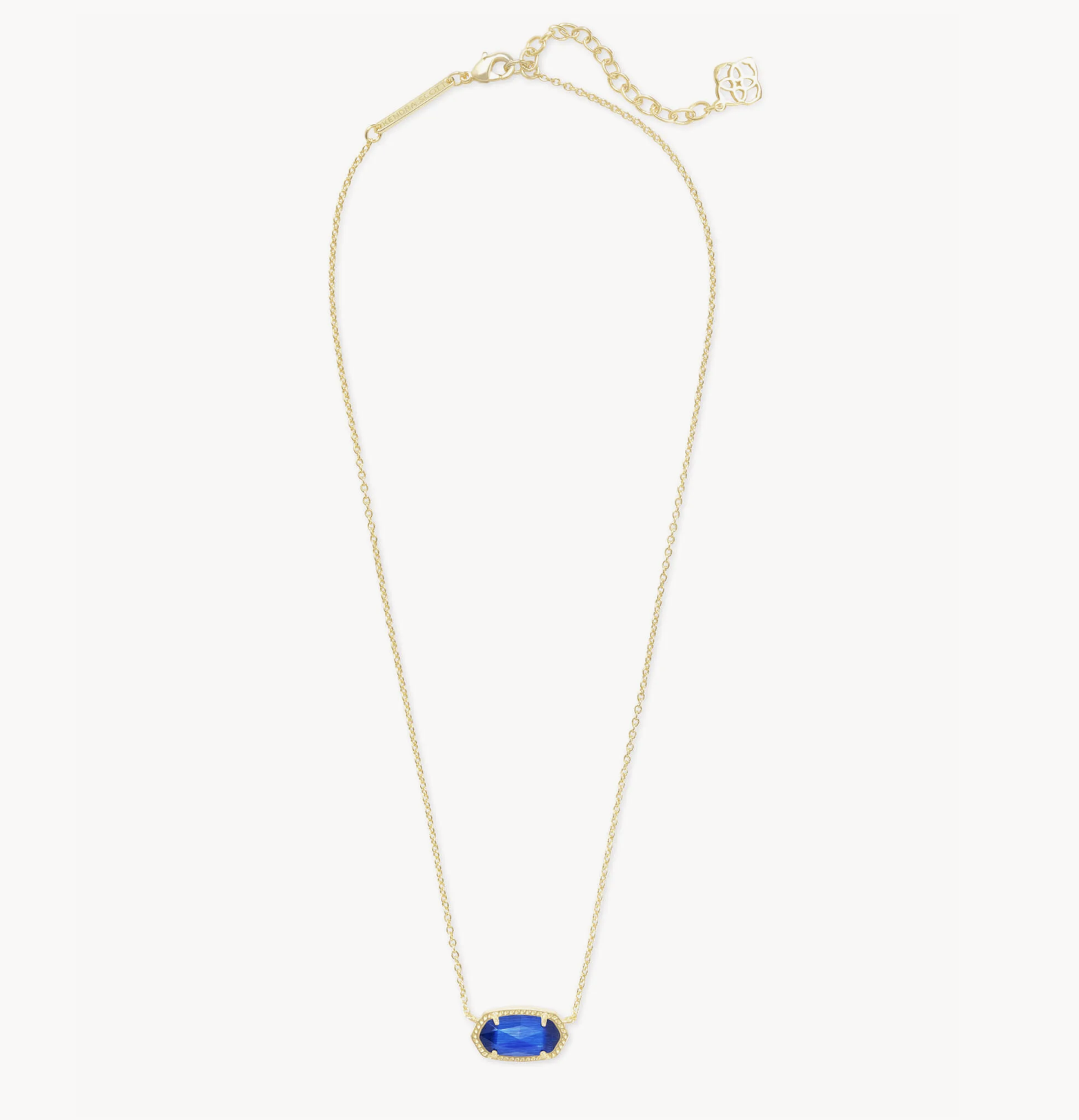 Elisa Necklace Gold Cobalt Cat's Eye