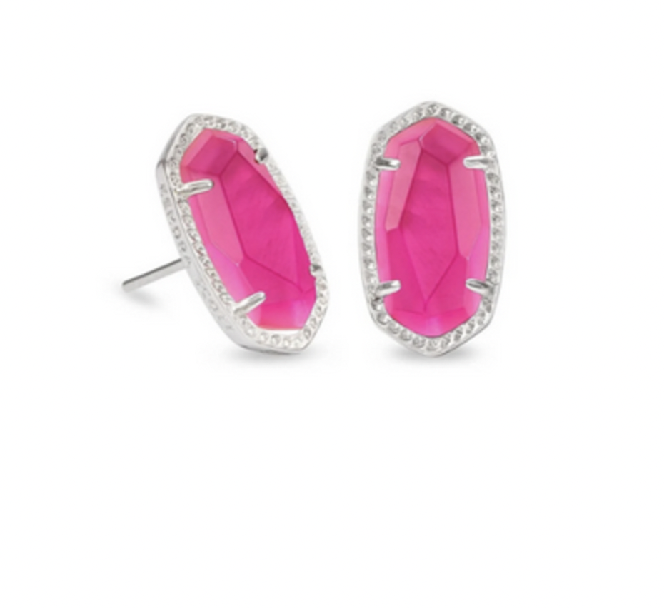 Ellie Stud Earrings Rhod Azalea Illusion