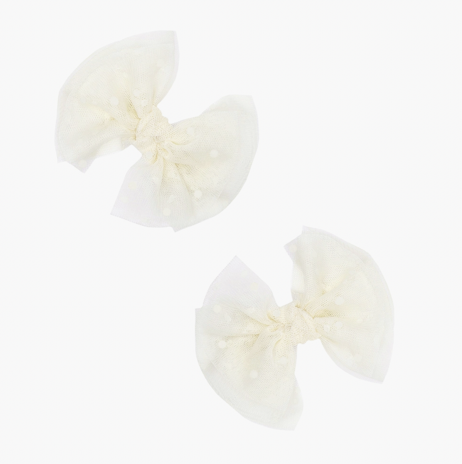 2pk Tulle Baby Bloom Bow's-Ivory