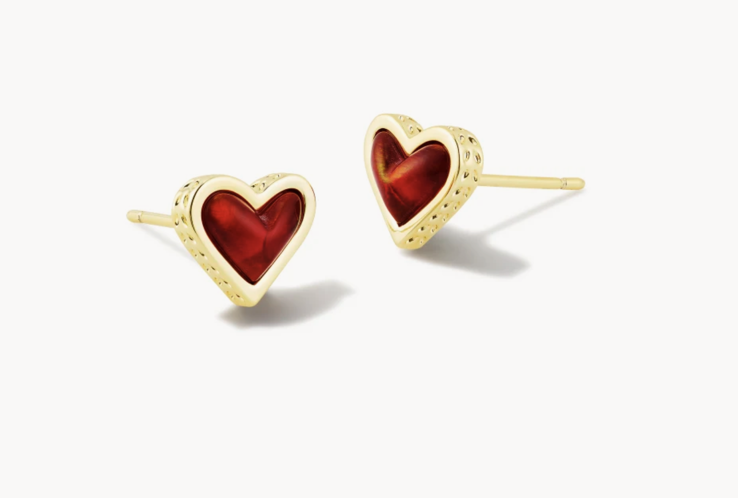 Ari Heart Red Crystal Earrings