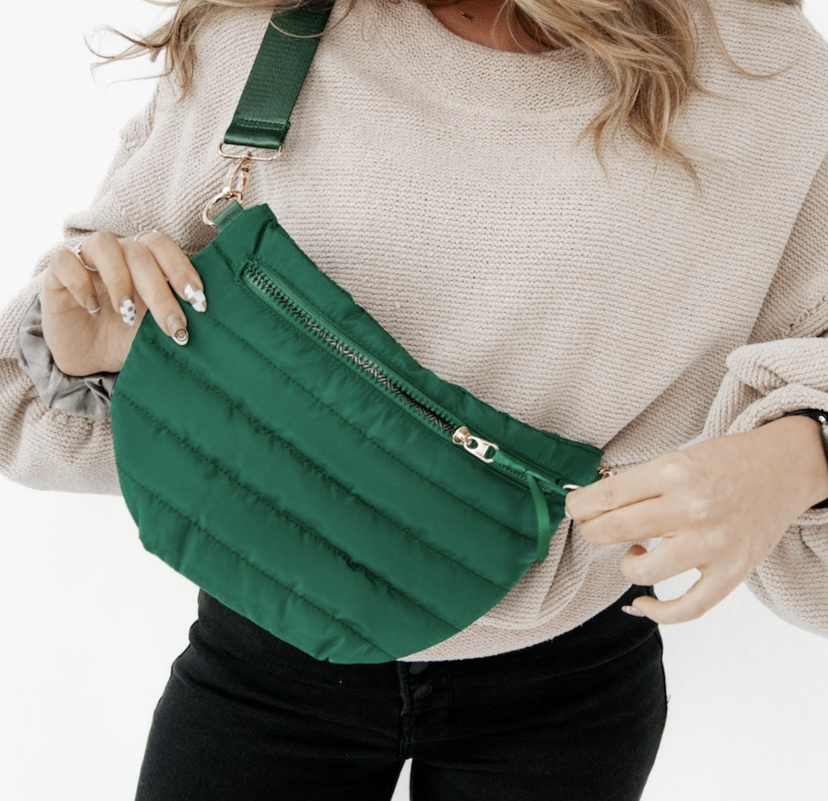 Jolie Puffer Bag - Emerald