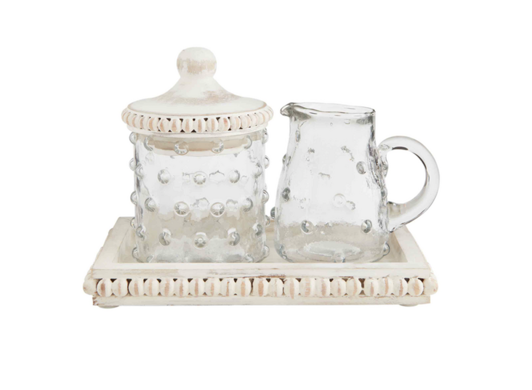 Hob Nail Cream & Sugar Set