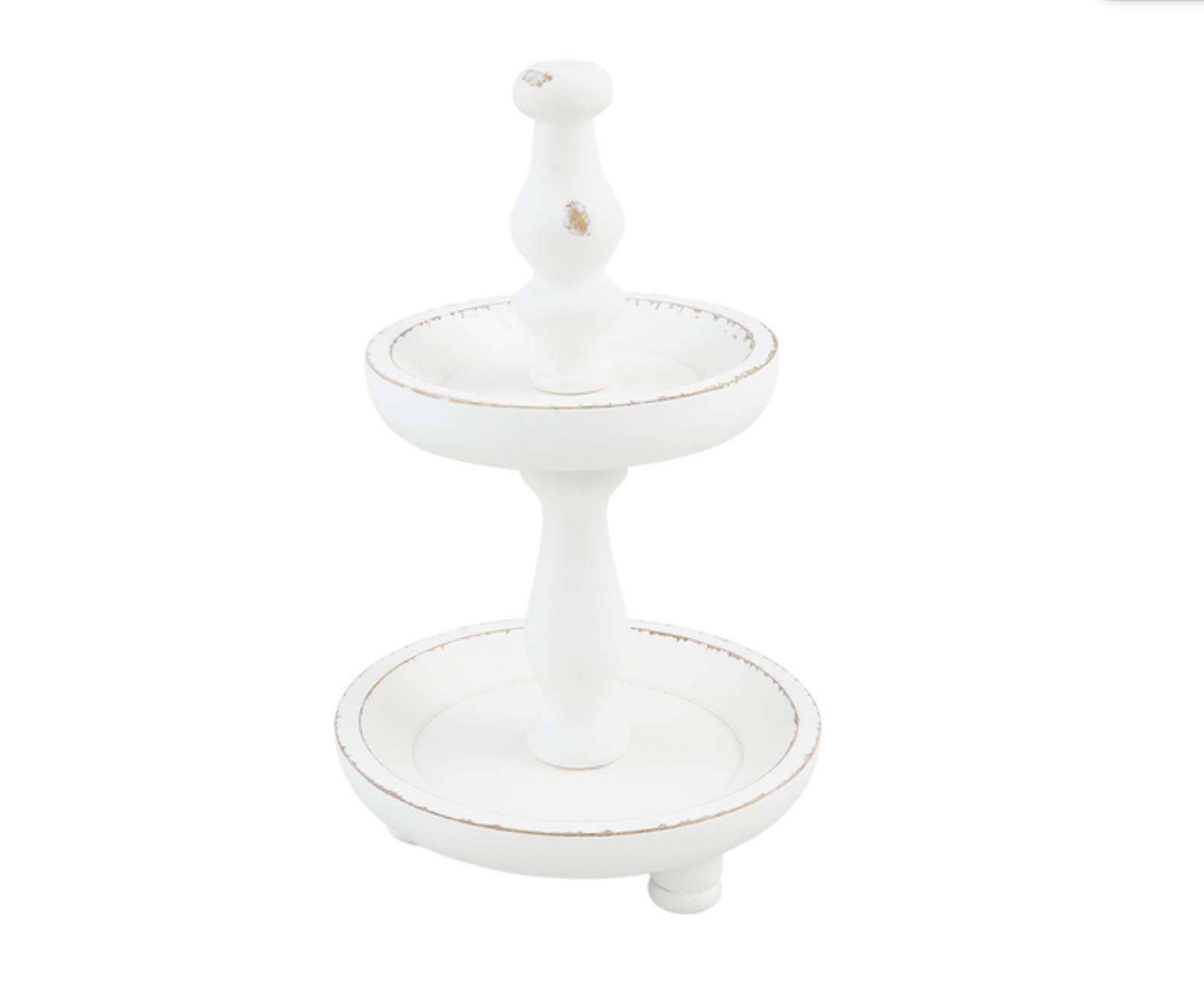 White Rustic 2 Tiered Server