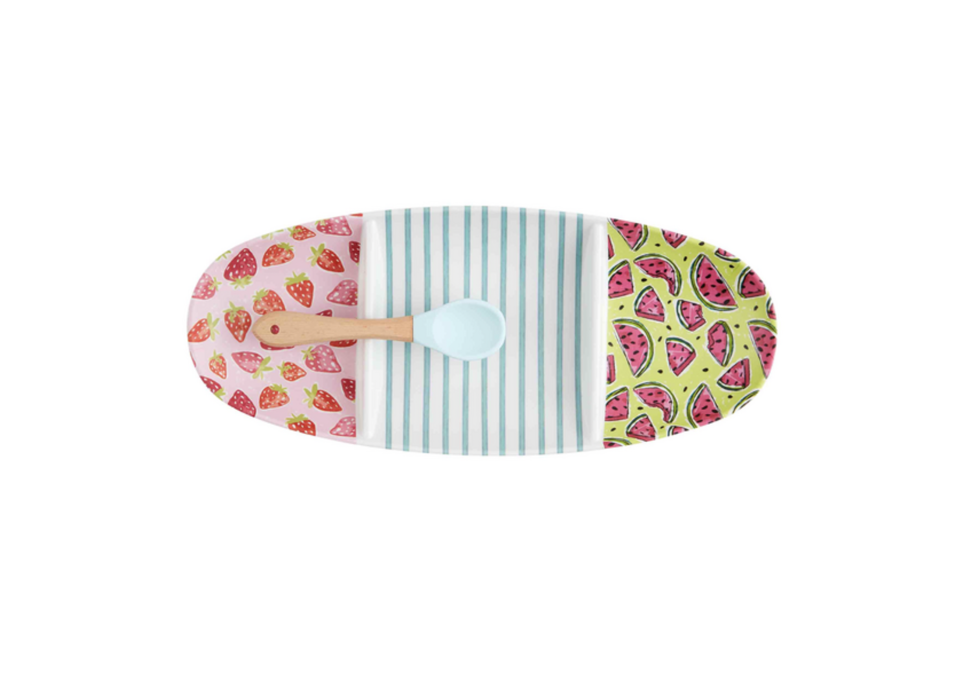 Outdoor Fruit Divided Tray with Spoon