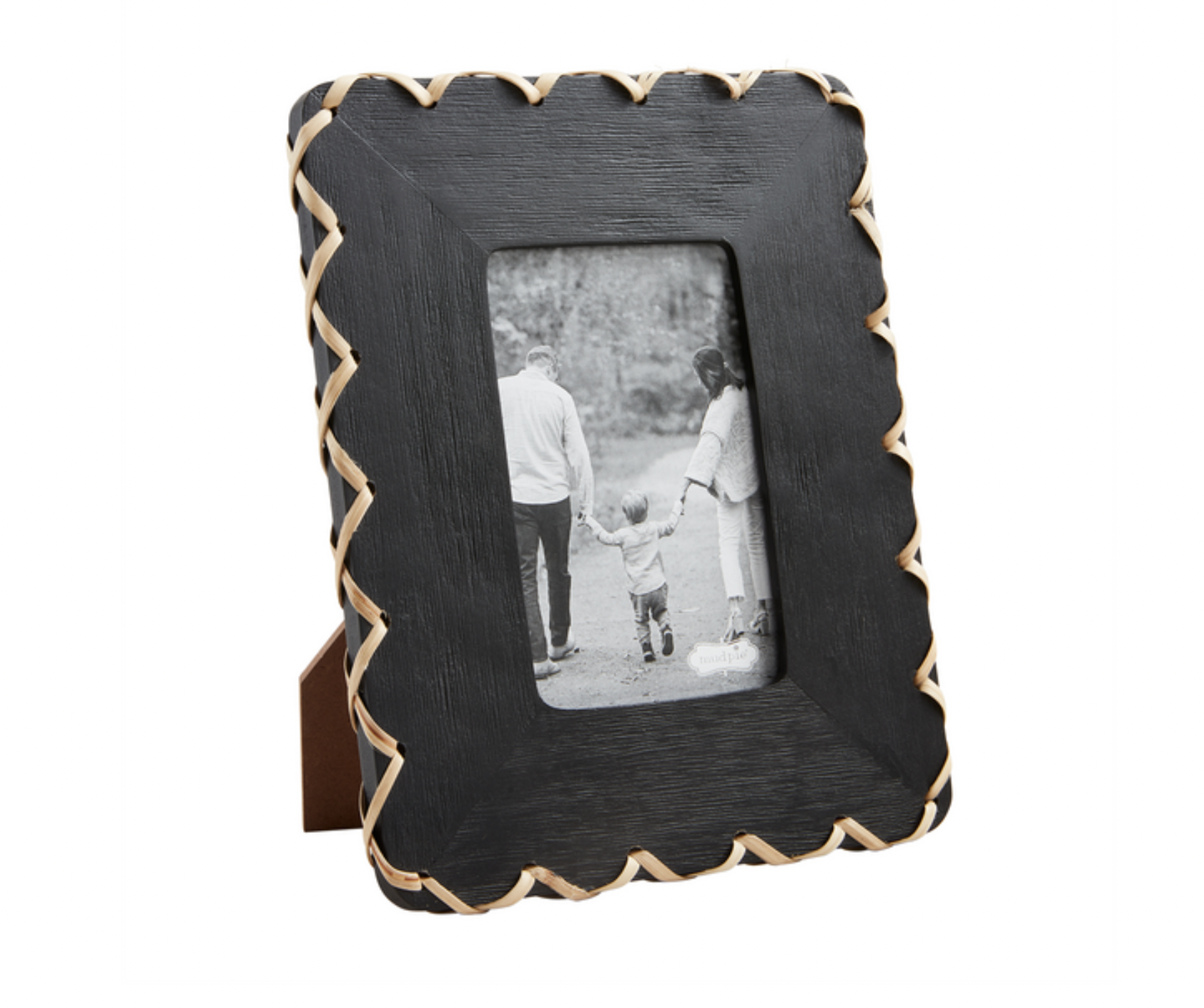 4x6 Black Wood Woven Frame