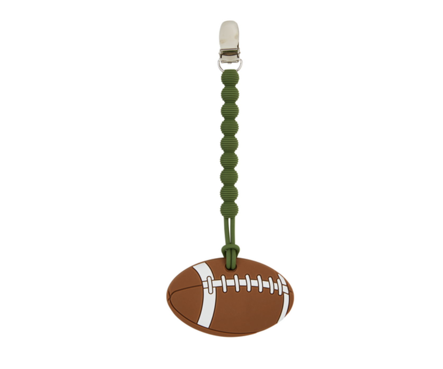 Football Clip On Silicone Teether