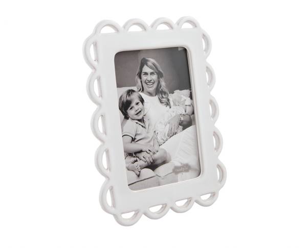 4x6 White Small Ceramic Frame - The Burlap Buffalo
