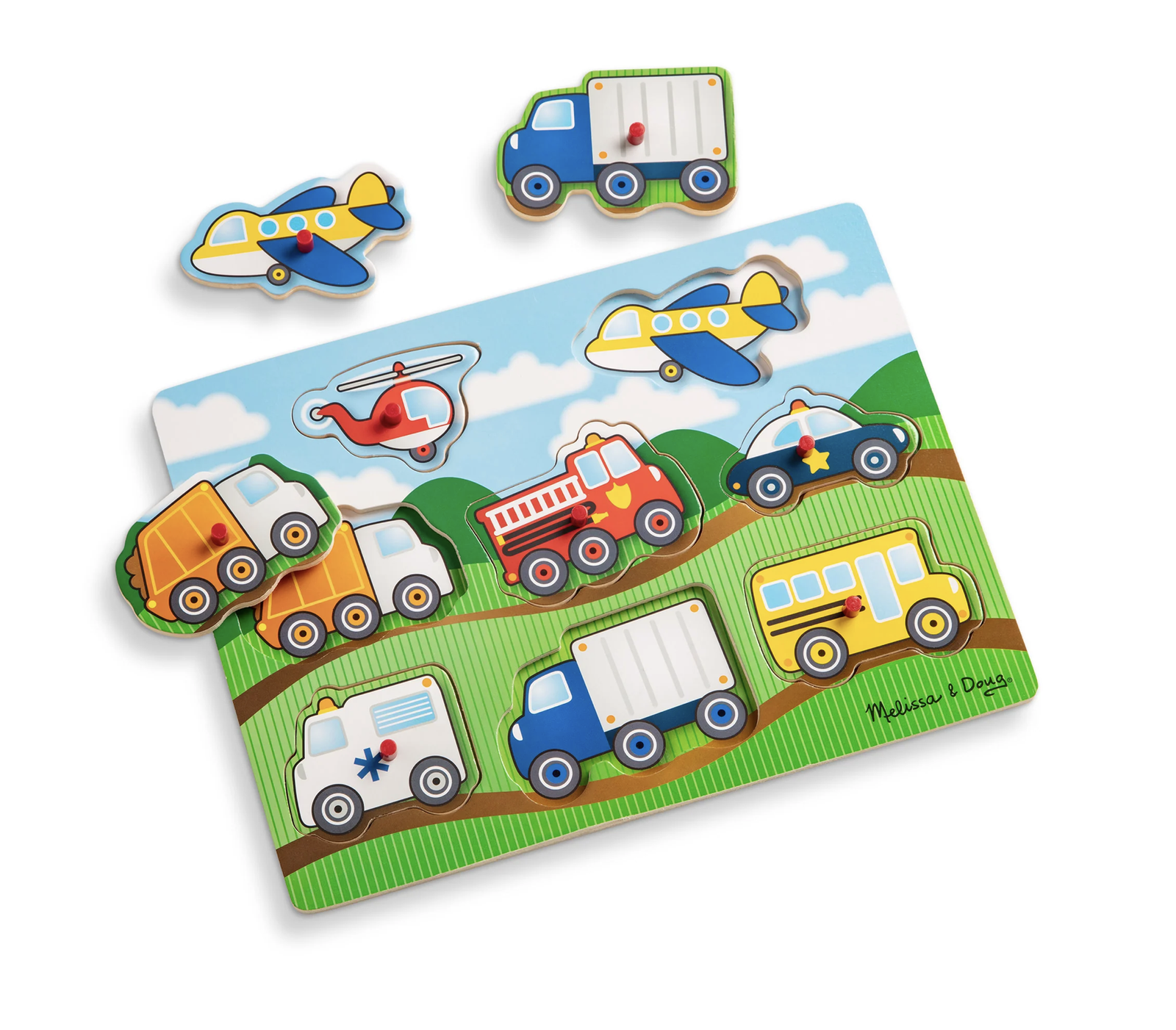 Melissa & Doug Vehicle Peg Puzzle