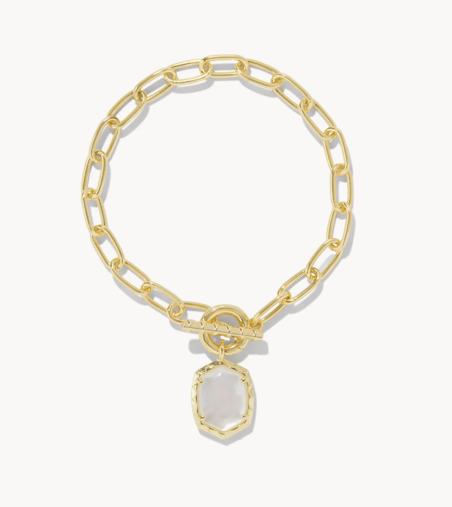 Daphne Ivory Gold Link Bracelet