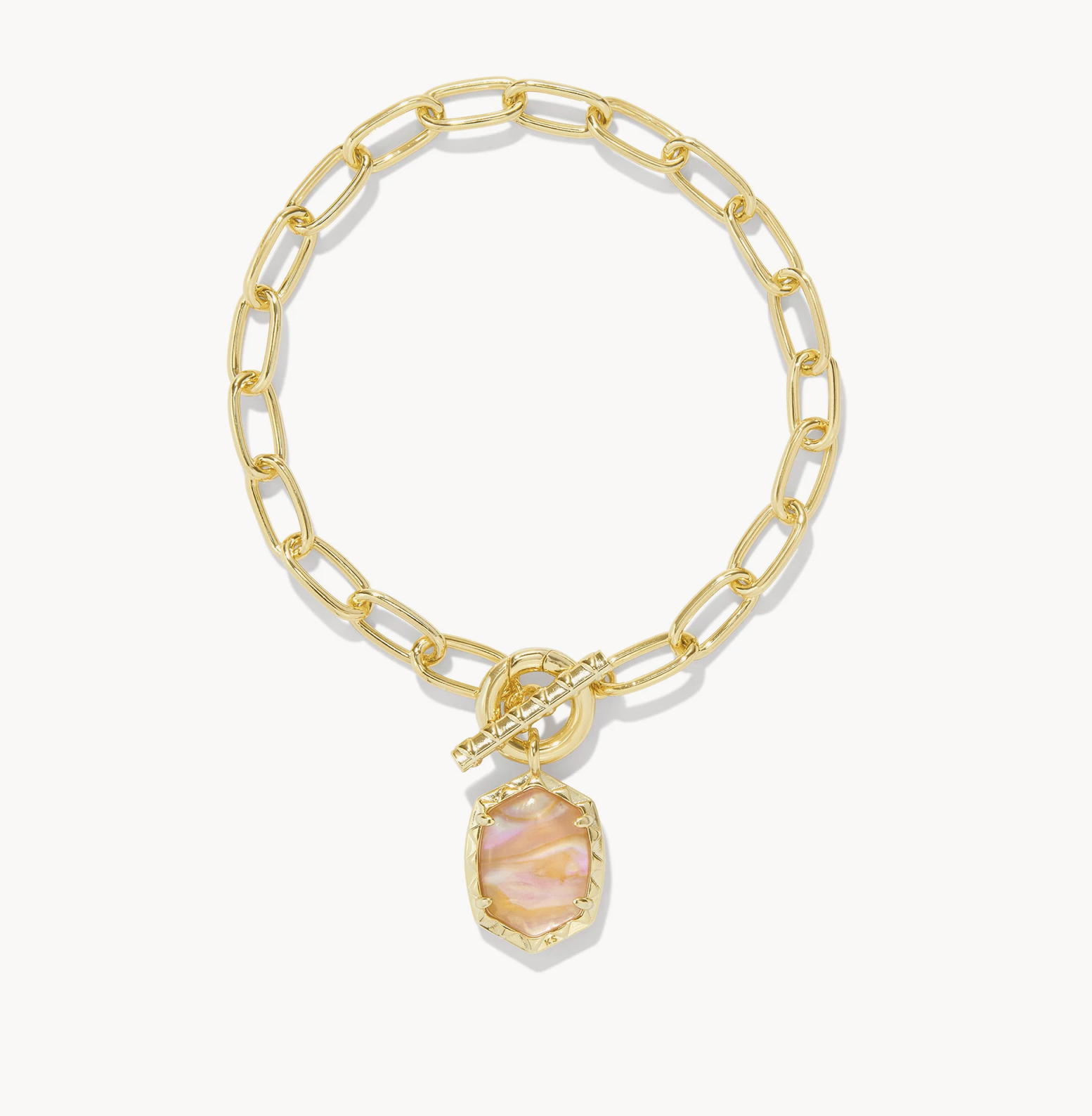Daphne Pink Gold Link Bracelet