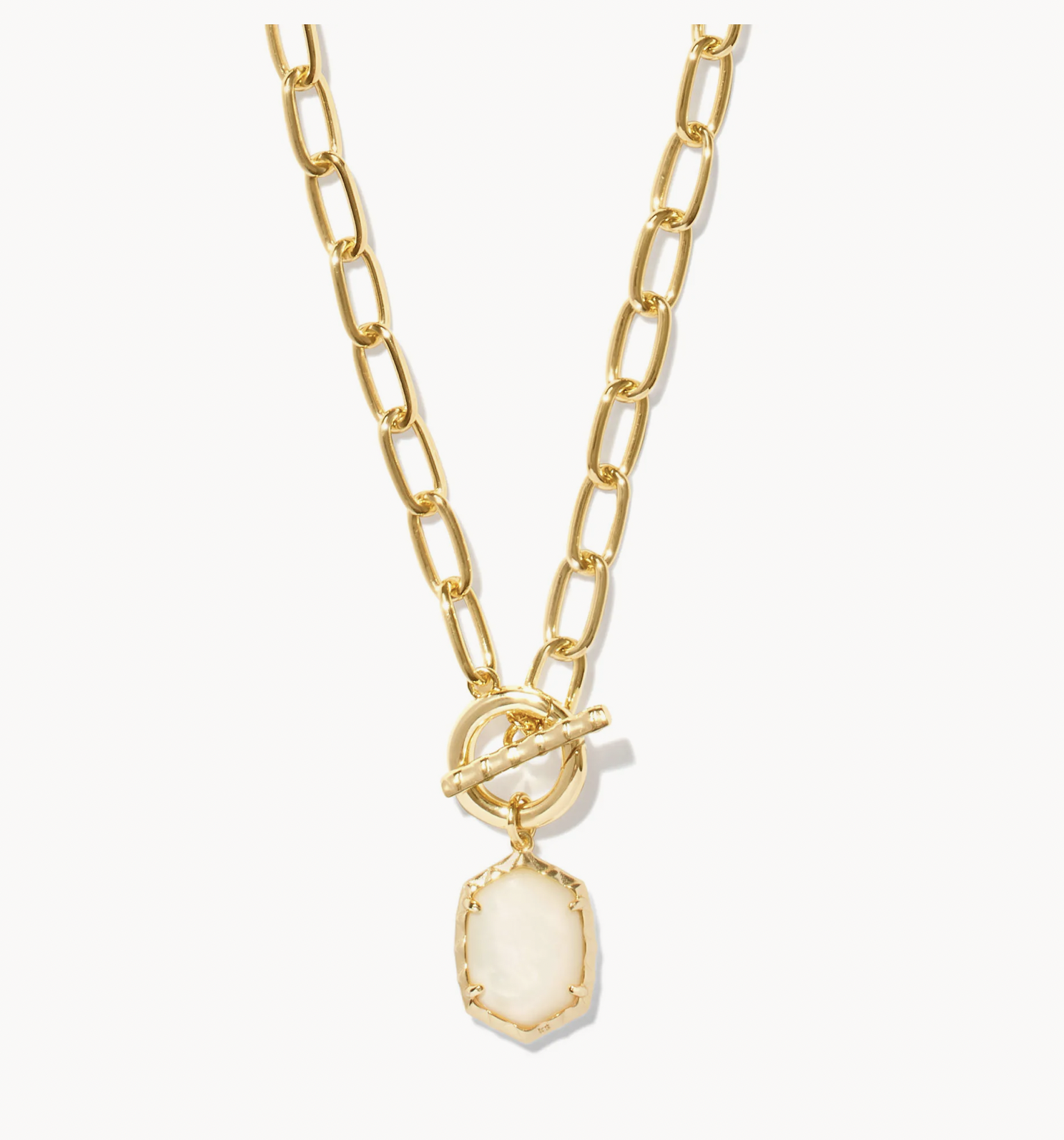 Daphne Ivory Gold Link Necklace