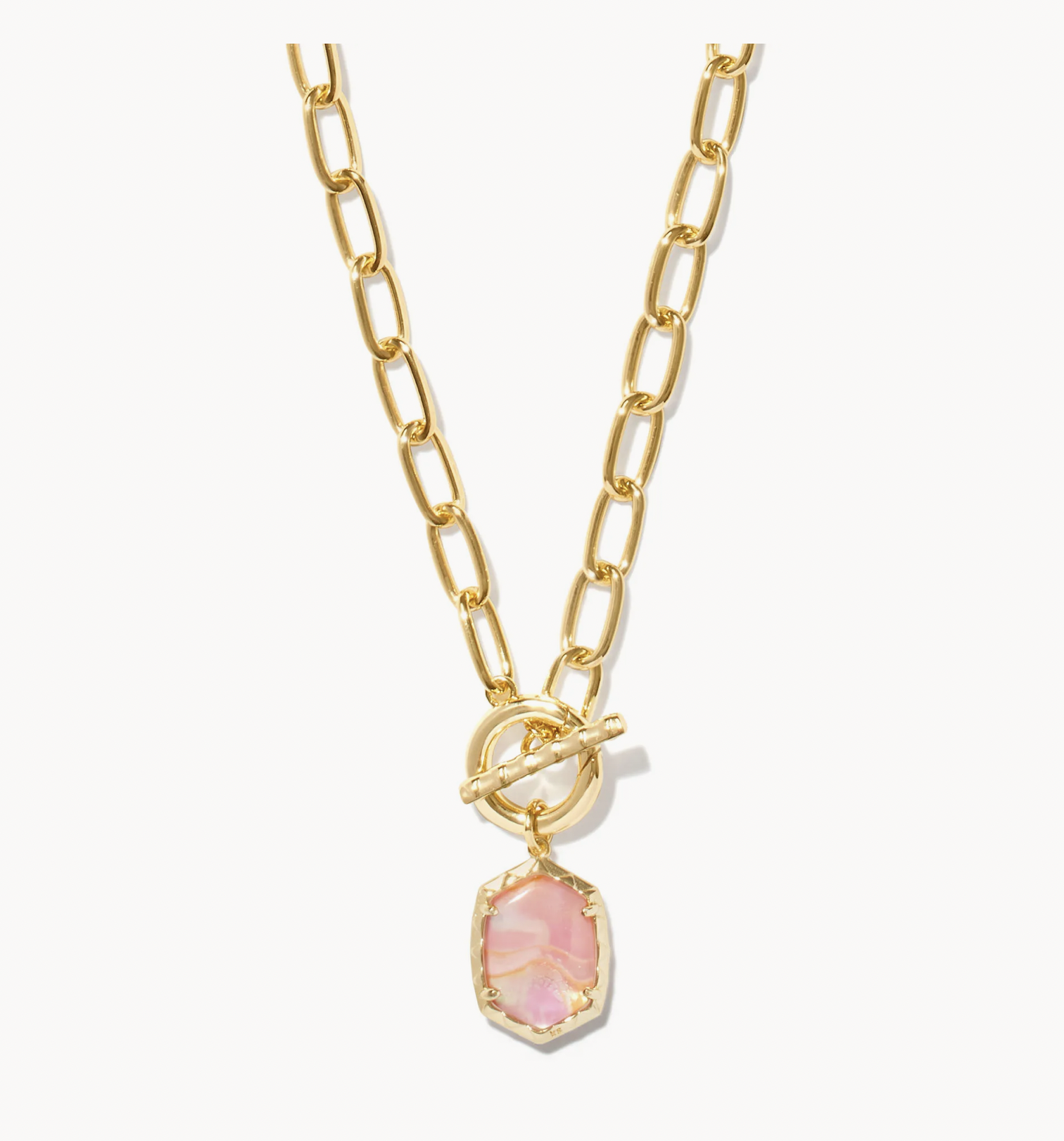 Daphne Pink Gold Link Necklace