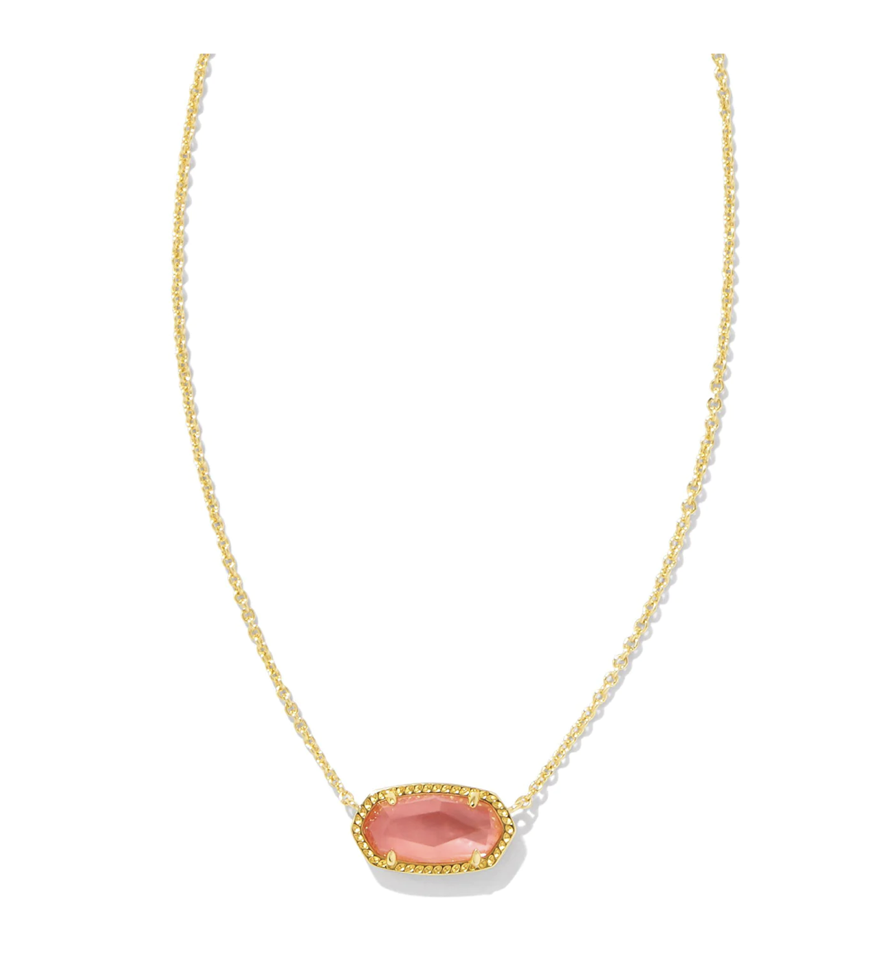 Elisa Gold Coral Pink Necklace