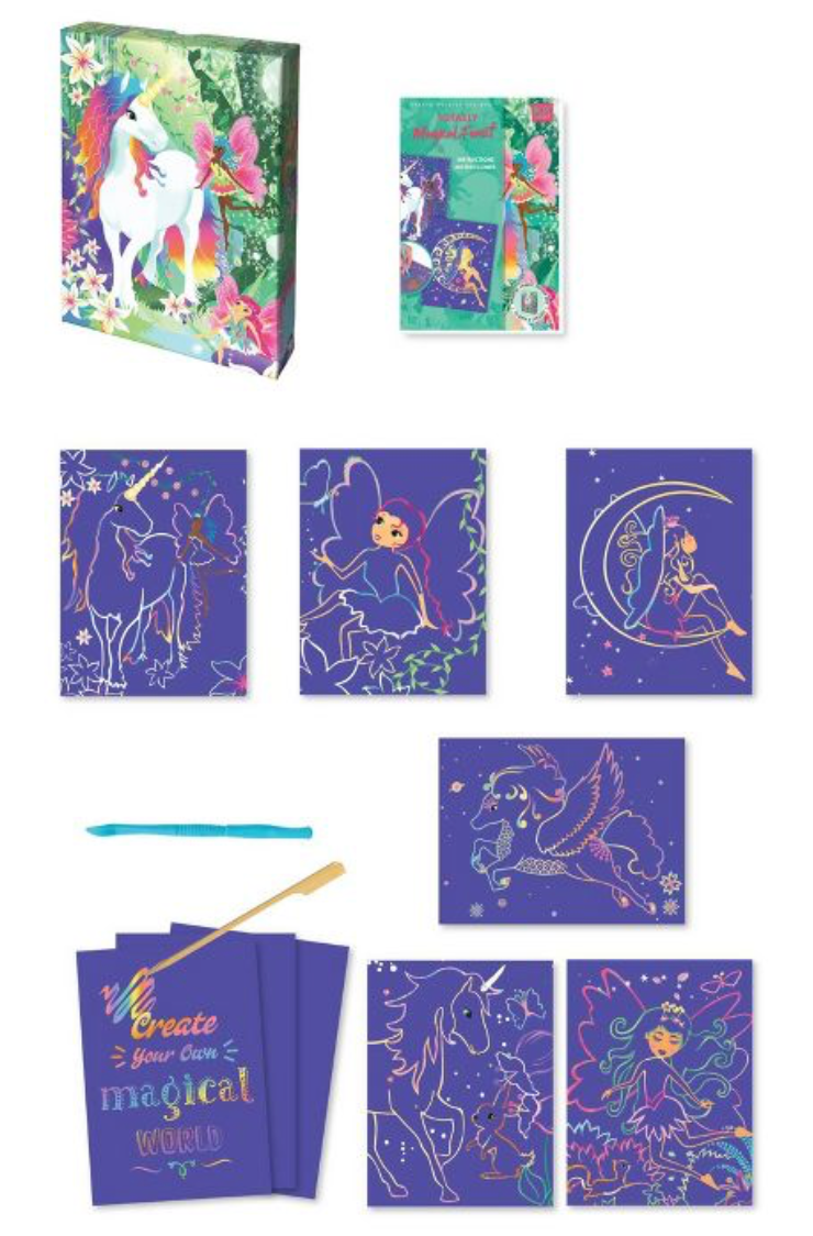 Totally Magical Forest Scratch Art Set