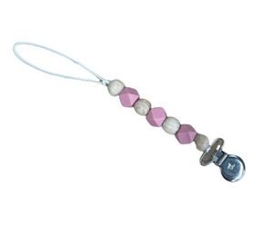 Maya Pacifier Toy Clip- Petite- Dusty Rose