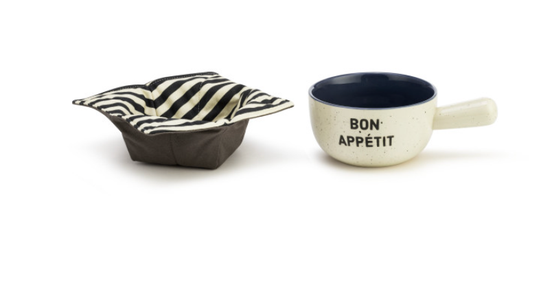 Soup Crock & Bowl Cozy- Bon Appetit