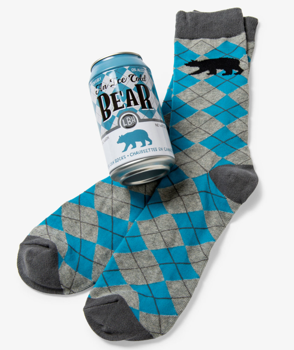 An Ice Cold Bear Beer Can Socks